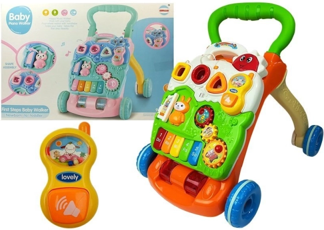 oktató bébitolóka beépített zongorával