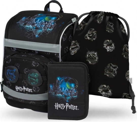 baagl iskolai szett 3 az 1-ben harry potter roxfort lumos – iskolatáska, tolltartó és tornazsák
