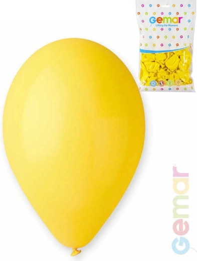 Gemar pasztellsárga lufi 26 cm - 1 db