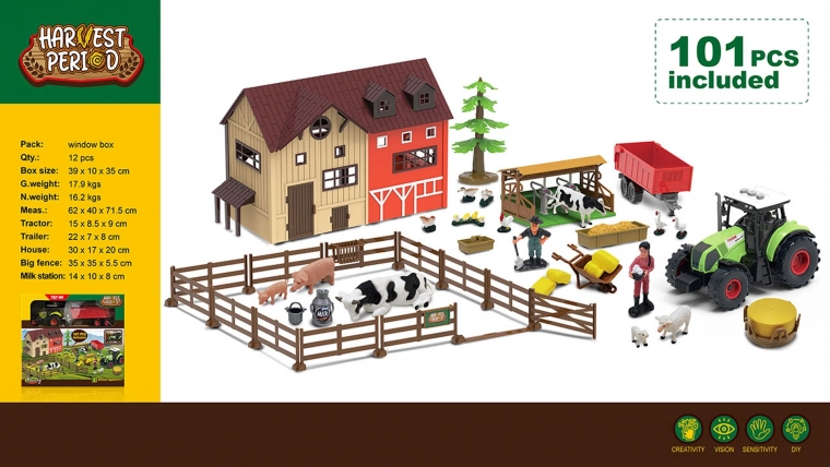 Mega farmaszett traktorral és tartozékokkal