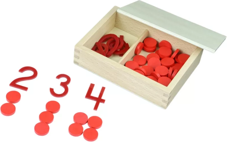 Montessori számjegyek és zsetonok – páros és páratlan számok