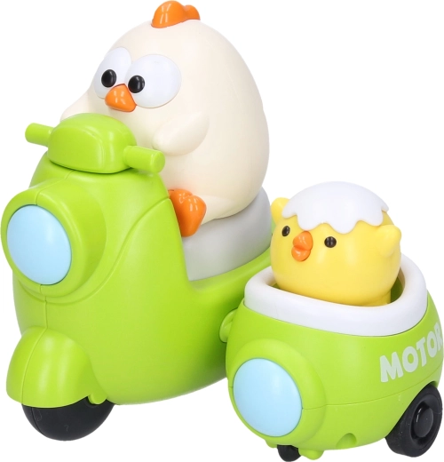 Felrántós tyúk és csibe motoron 9,5 cm - 1 db