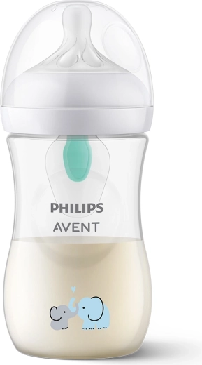 Philips Avent Natural Response AirFree szelepes cumisüveg 260 ml, 1hó+, elefánt minta