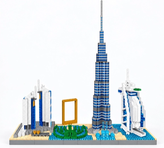 Dubai híres nevezetességei egyetlen modellben