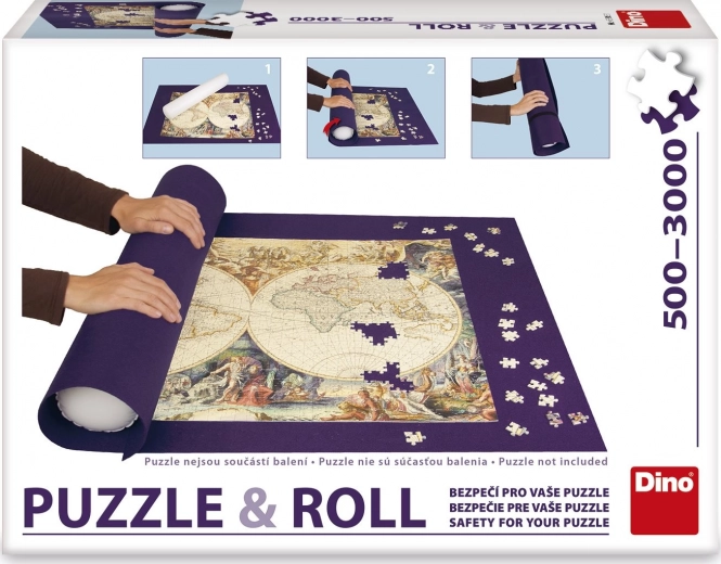 DINO puzzle feltekerhető alátét 500–3000 darabhoz (164 × 100 cm)