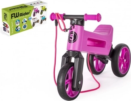 Funny Wheels Rider SuperSport 2 az 1-ben futóbicikli hevederrel – Lila