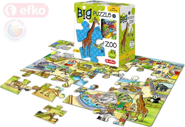 EFKO Baby Puzzle BIG az állatkertben – nagy darabok, 24 darab – 1 db