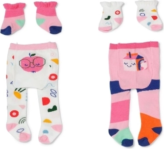 Mintás harisnyanadrágok és zoknik BABY born 43 cm babákhoz, 2 változat