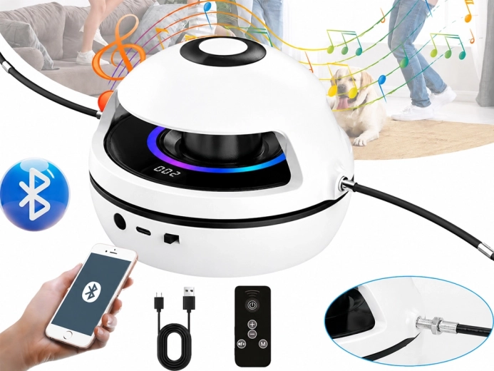 Bluetooth zene, fényhatások és újratölthető akkumulátor