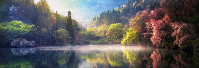 Puzzle 1000 db Seryang-ji tó Panoráma