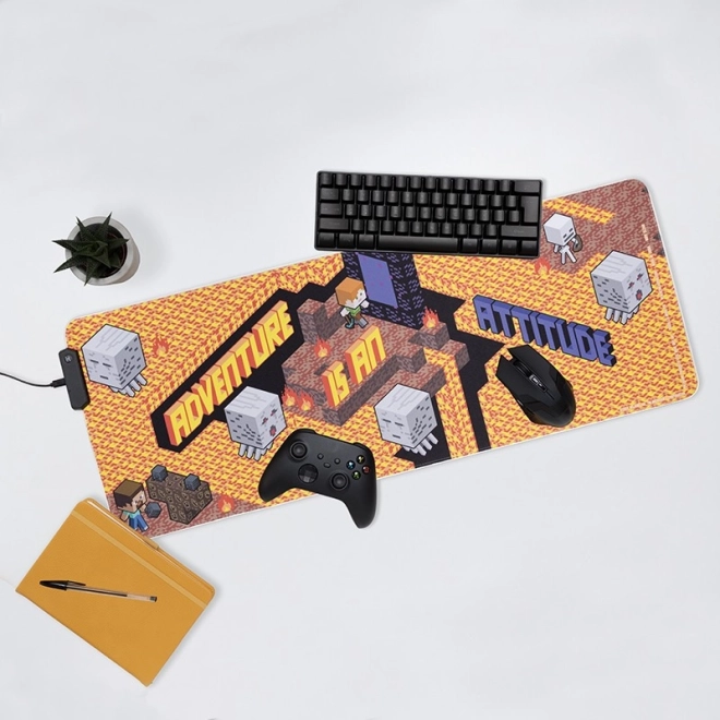 Minecraft világítós gamer egérpad