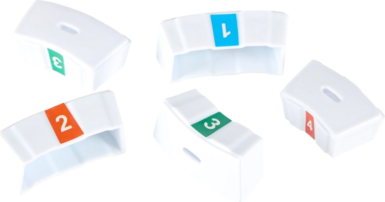 Számozott és színes elemek