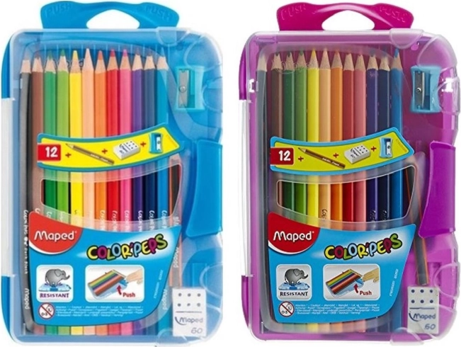 Háromszögletű színes ceruzák MAPED Color'Peps Smart Box 12 db