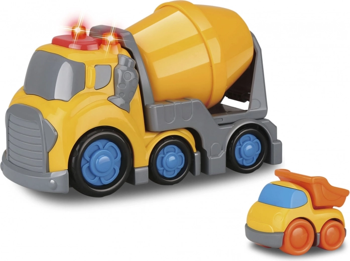 Kiddy betonkeverő autó effektekkel és mini billenccsel