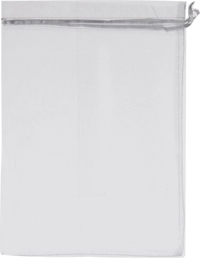 Szürke organza tasak 25 × 35 cm
