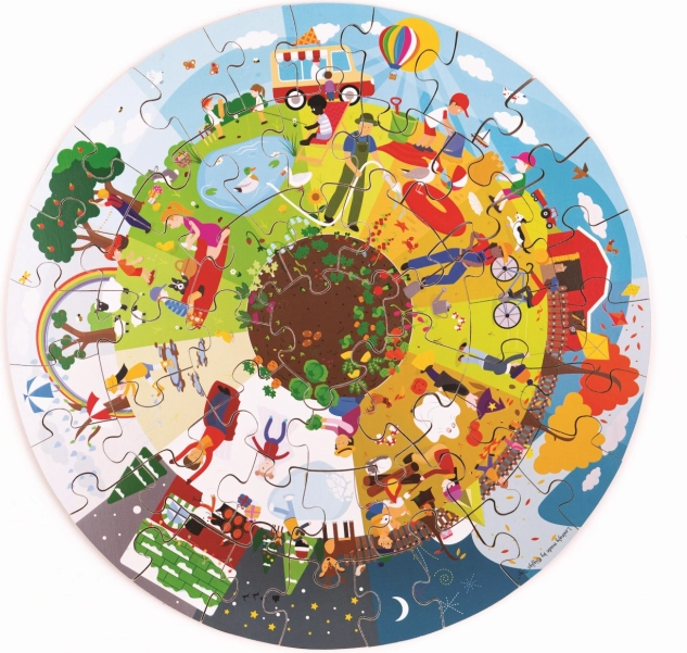 Bigjigs Toys Kerek padló puzzle Négy évszak