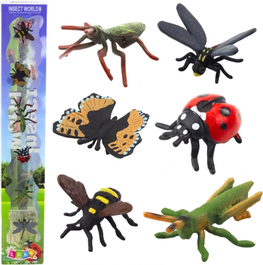 Rovar mini figura készlet Darázs Sáska Katicabogár 4-6cm 6db