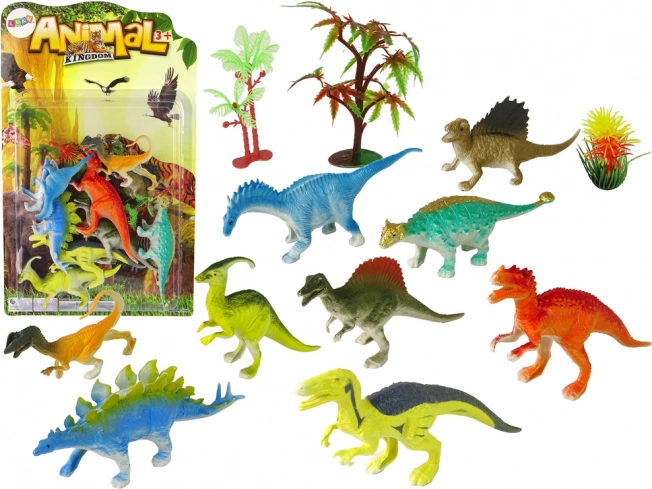 9 darabos dinoszaurusz figura készlet – színes őskori játékok