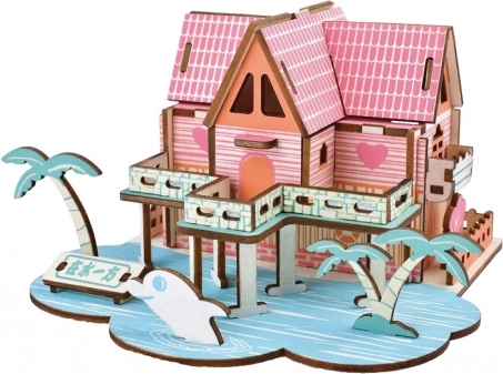 woodcraft fa 3D puzzle nyári ház