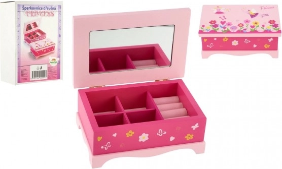 TEDDIES Princess fa ékszerdoboz gyerekeknek