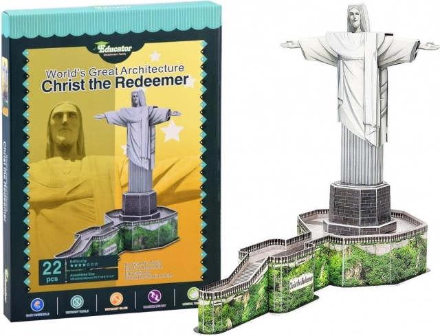3D puzzle Krisztus Megváltó szobra 22 darab