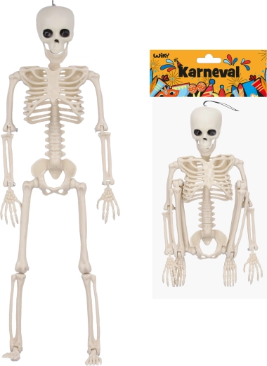 Halloween dekoráció – felakasztható csontváz 45 cm
