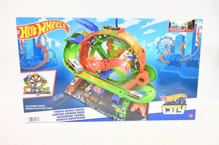 Hot Wheels City játékszett óriáskerékkel és hurokkal