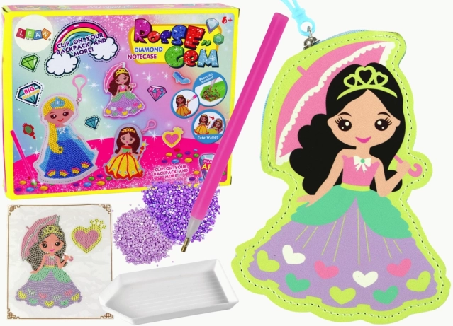 Gyémántszemes kreatív készlet – hercegnő medál