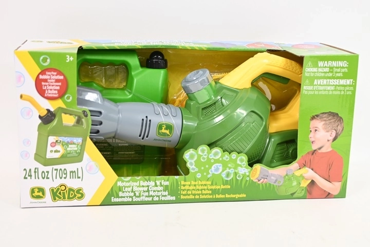 TOMY John Deere gyerek lombfúvó buborékfújóval