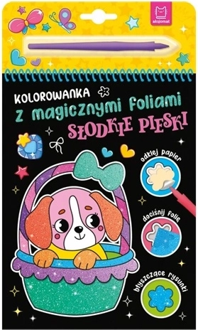 Kifestőkönyv mágikus fóliákkal – Édes kutyusok