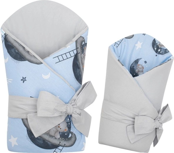 Kétoldalas babapólya New Baby Teddy Bear in Space 80×80 cm