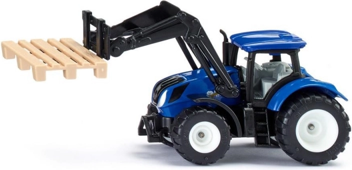 Siku New Holland traktor raklapvillával és raklappal