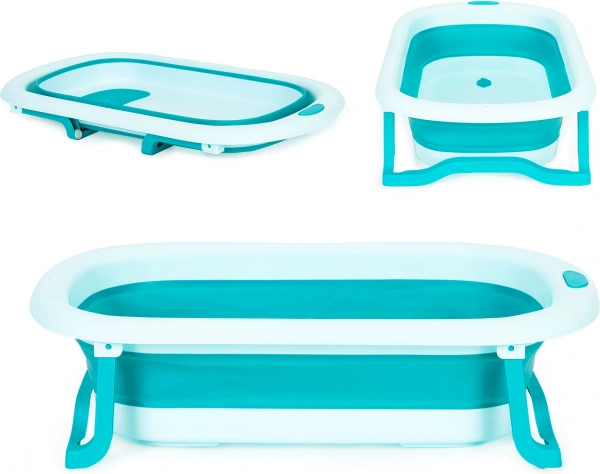 Összecsukható gyermek fürdőkád leeresztővel ECOTOYS – Zöld