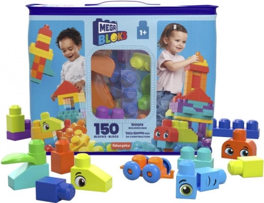 Mega Blocks Nagyon nagy kockazsák – kék (150 darab)