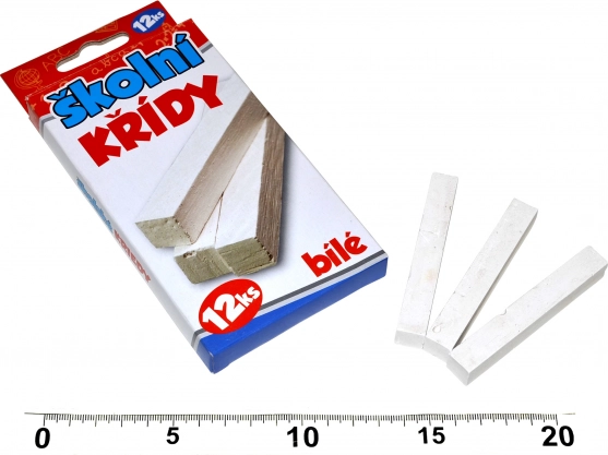 Fehér iskolai kréták – 12 db