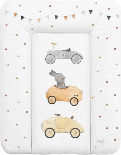 Ceba Baby puha pelenkázó alátét komódra 50 × 70 cm Basic Bunny Driver