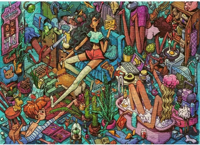 Puzzle Lakótársak háztartásban 1000 darab
