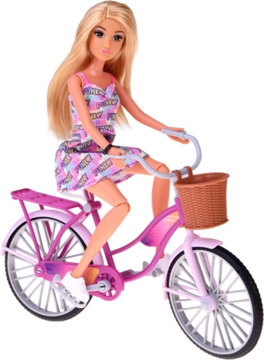 Stílusos kerékpár kosárral és csomagtartóval