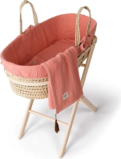 Funnababy komplett mózeskosár felszereléssel, coral pink