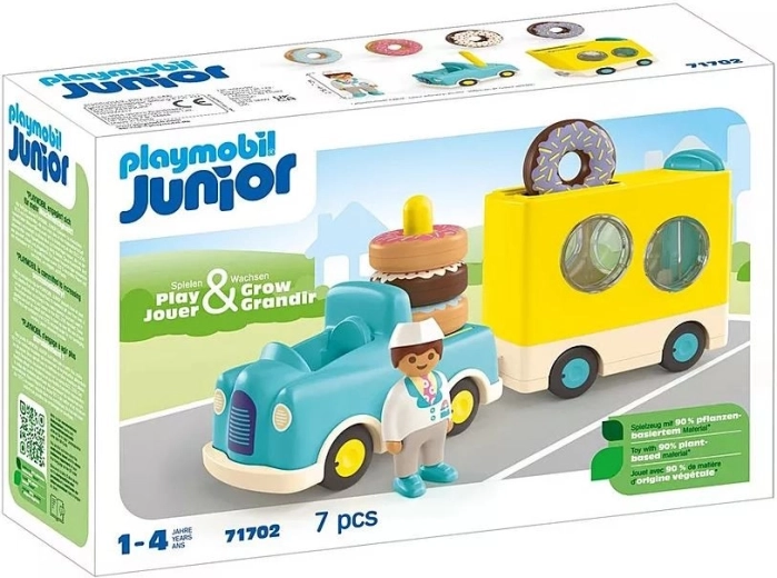 Playmobil 1.2.3 őrült fánkos teherautó rakosgatással és válogatással