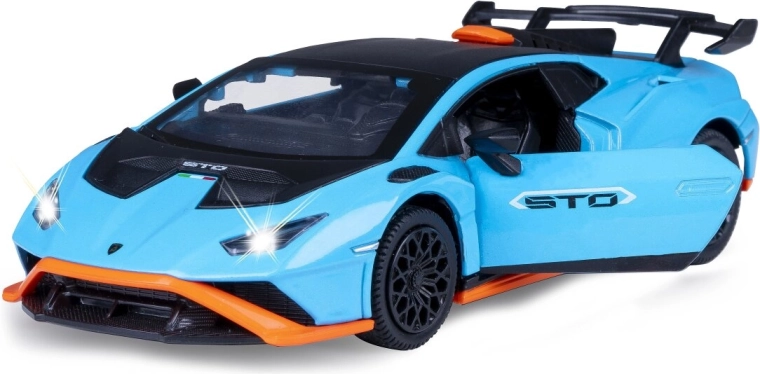 Lamborghini Huracán STO fémmodell 1:32 méretarányban, kék