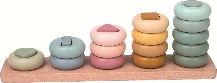 2kids toys fa formabedobó – pasztell montessori játék