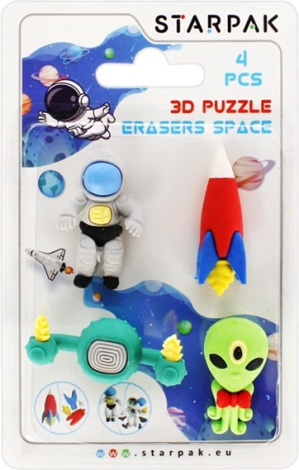 Űr témájú radírok – kreatív 3D kirakó gyerekeknek