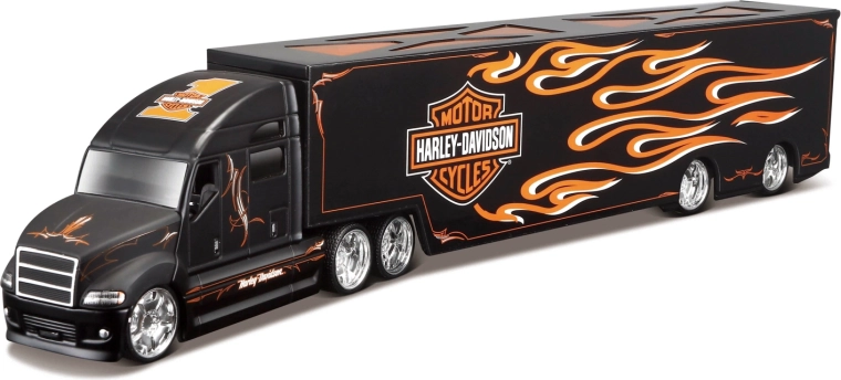 Maisto Harley-Davidson lángmintás szállítókamion 1:64