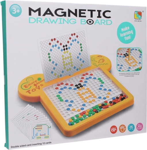 Mágneses rajztábla 40 cm – sárga