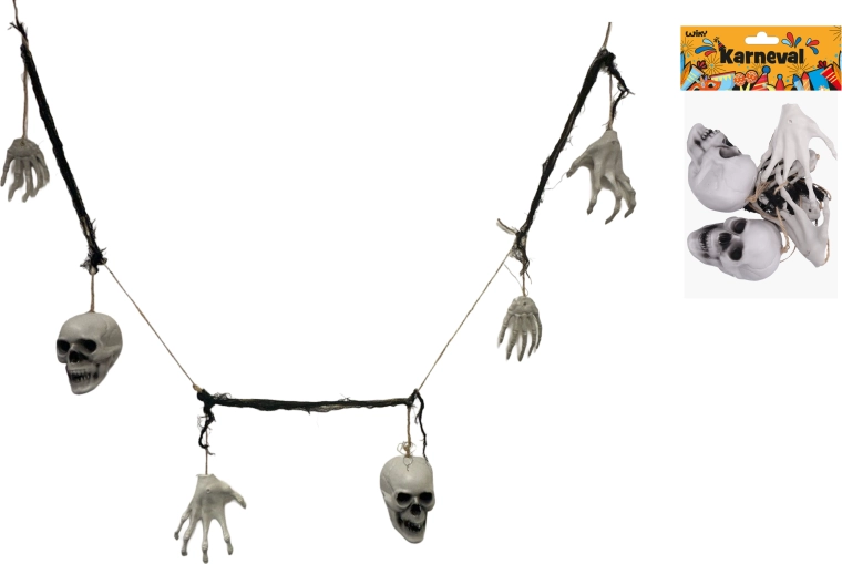 Halloween csontfüzér 180 cm - 1 db