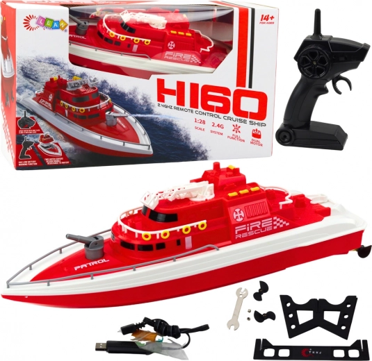 Piros távirányítású mentő motorcsónak 1:28