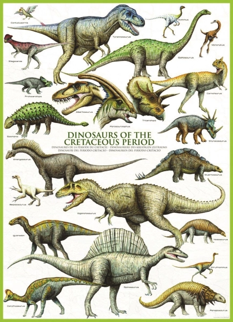 Dinoszauruszok világa puzzle: Kréta 1000 darab