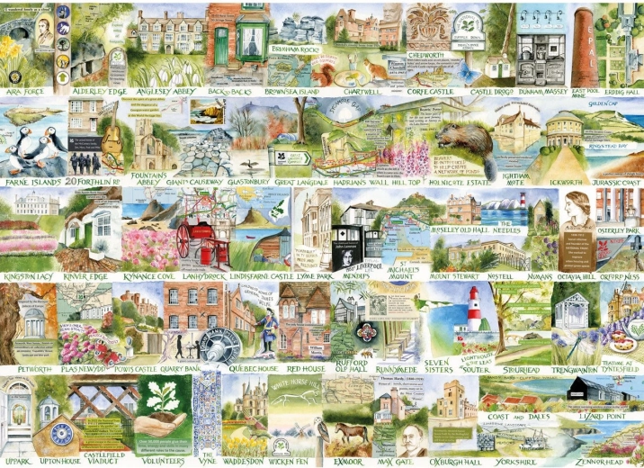 Gibsons puzzle National Trust: műemlékek és táj 1000 darab