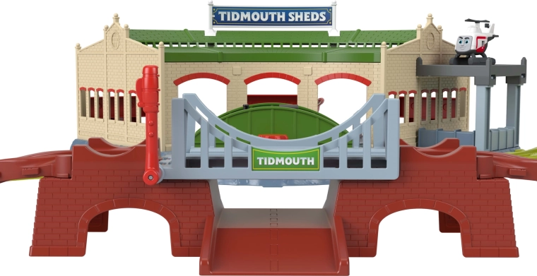 Fordítókorong és Tidmouth depó az irányváltáshoz